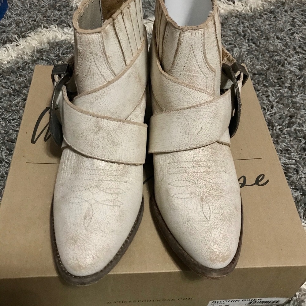 Distressed Booties Bitchin Biker